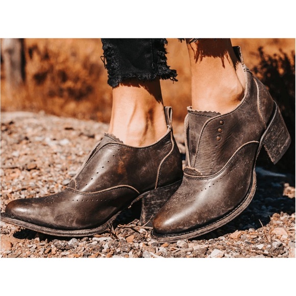 freebird Shoes - Freebird Distressed Brown Ankle Booties